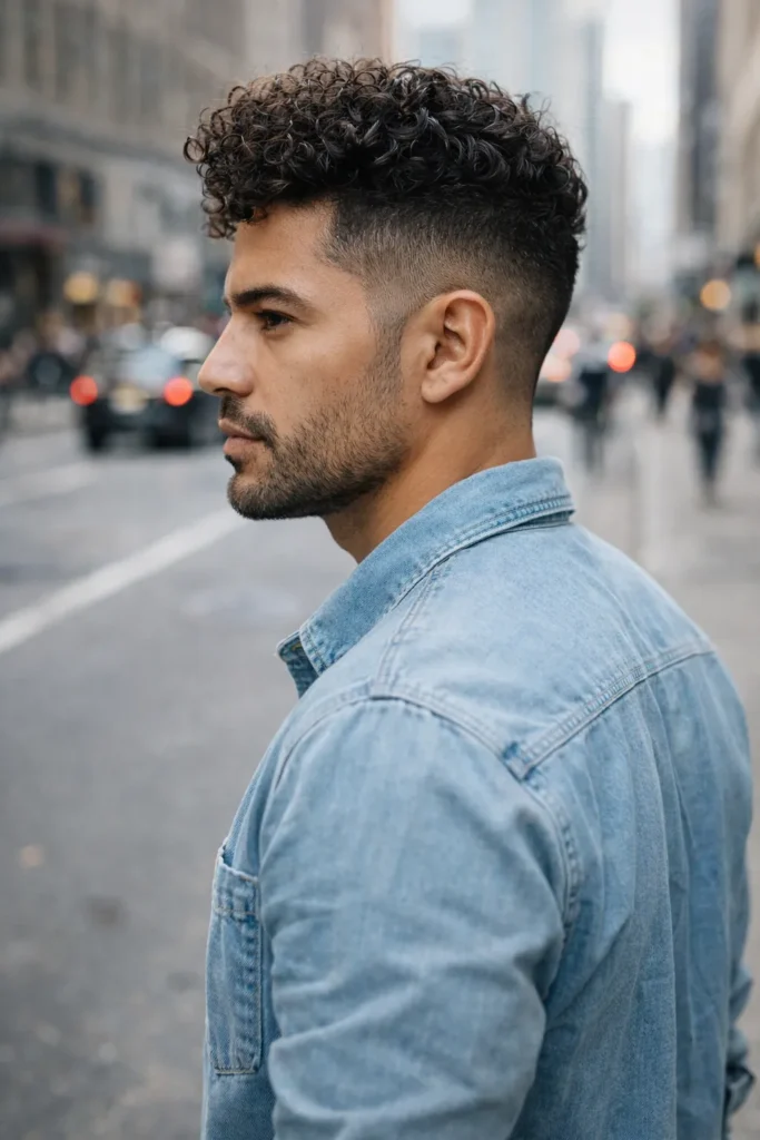 Curly Disconnected Undercut