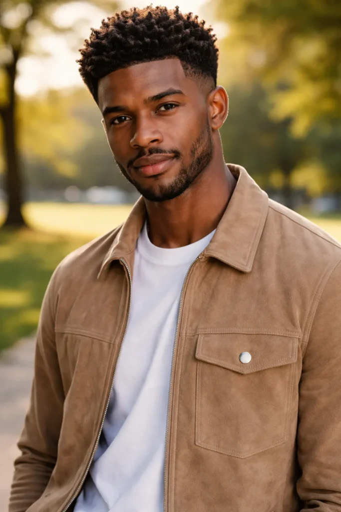 Afro Fade with Natural Shape