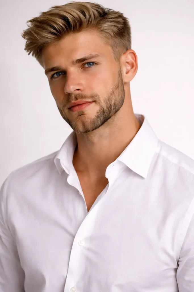 Blonde Beard with Clean Neckline