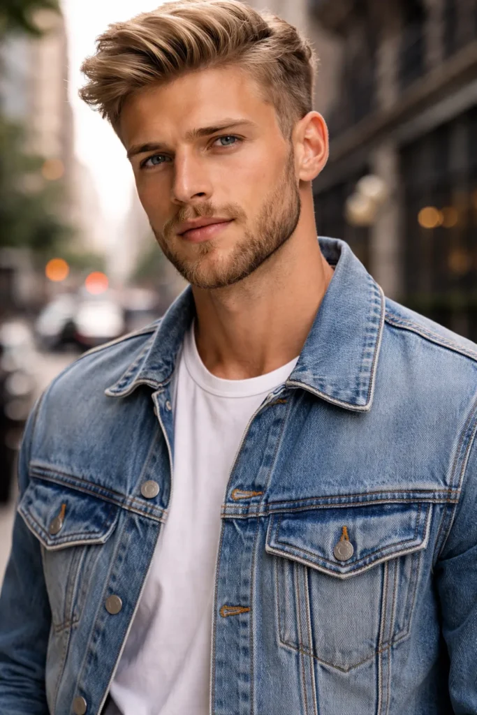 Blonde Beard with Defined Mustache