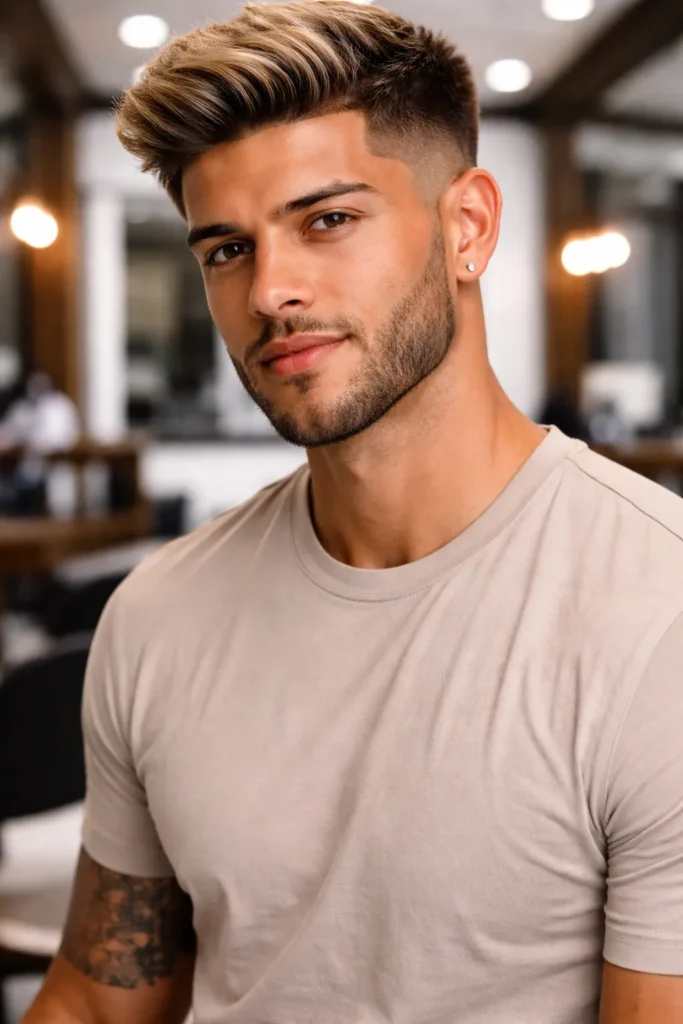 Blonde Beard with Low Fade