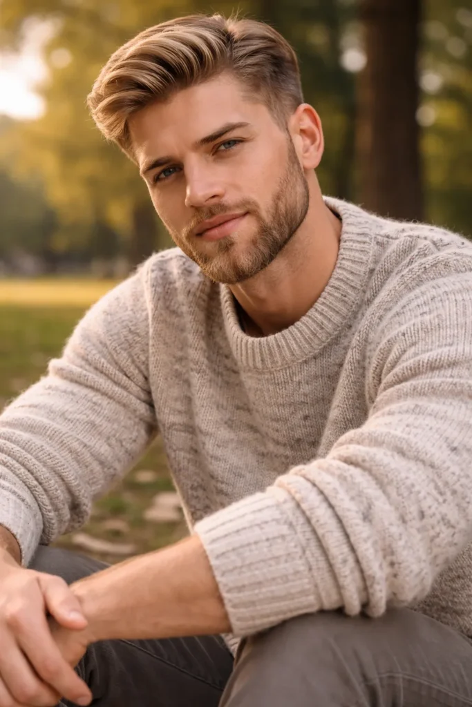 Blonde Beard with Rounded Shape