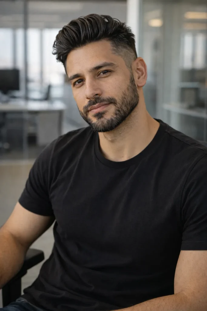 Brushed Back Skin Fade Undercut