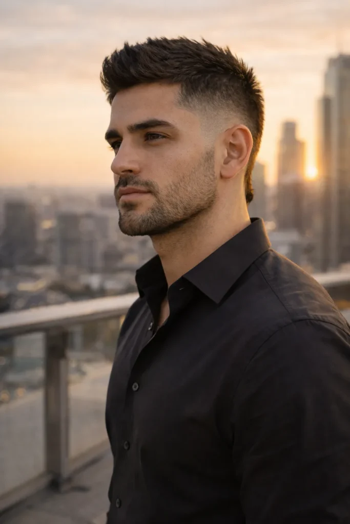 Burst Fade with Beard