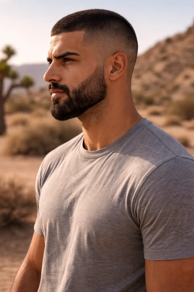 Buzz Cut + Heavy Beard