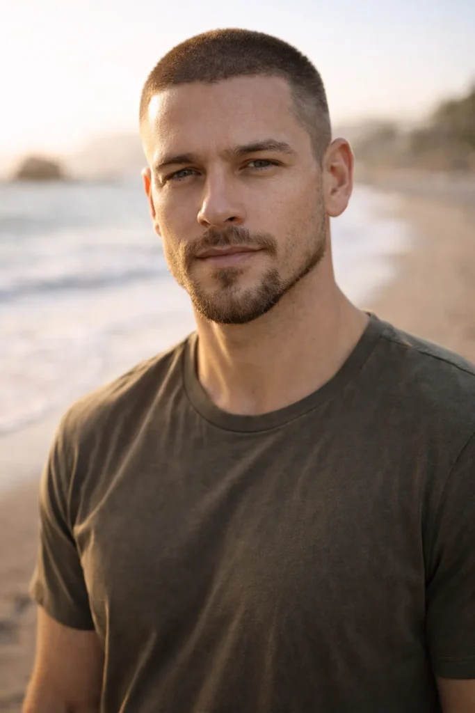 Buzz Cut with Chin Strap Beard