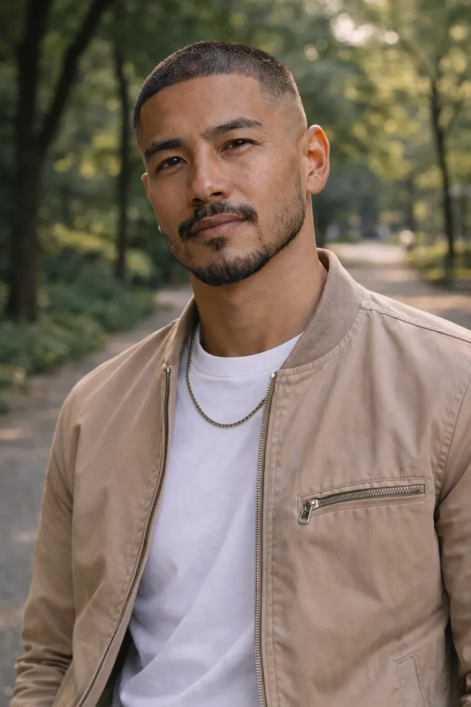 Buzz Cut with Classic Goatee