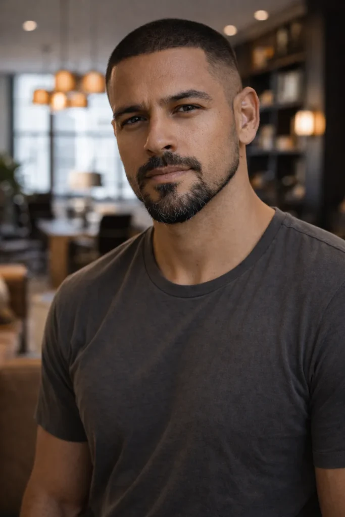 Buzz Cut with Extended Goatee