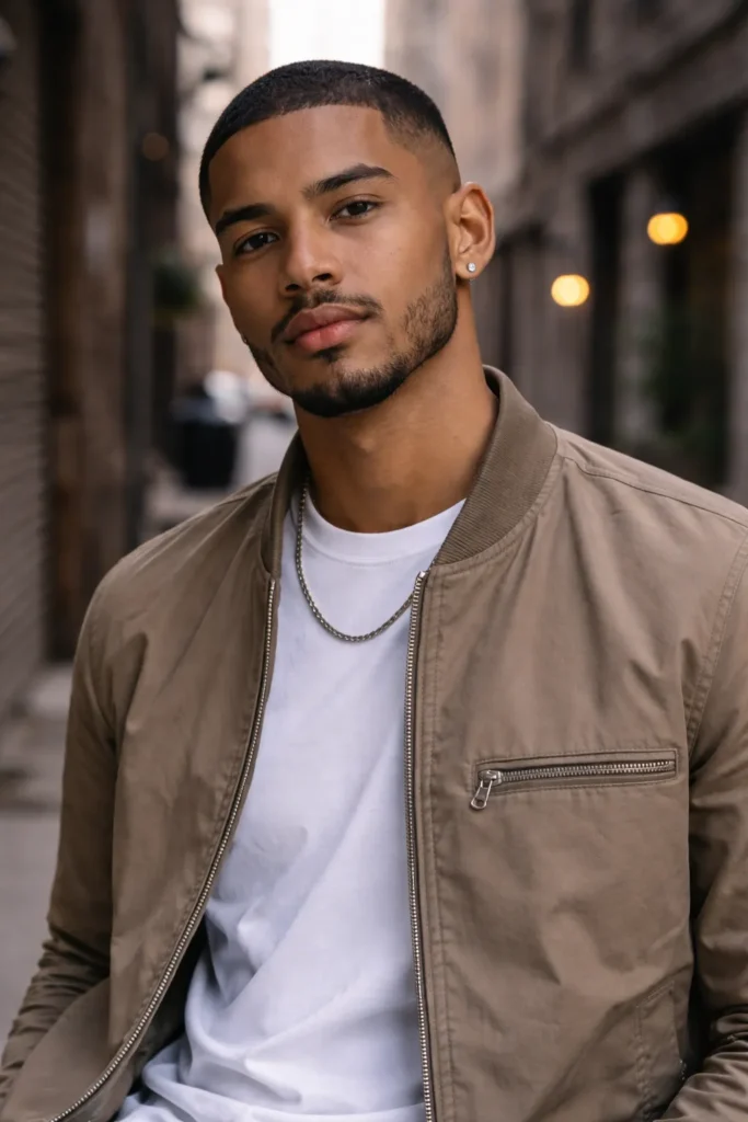 Buzz Cut with Faded Beard