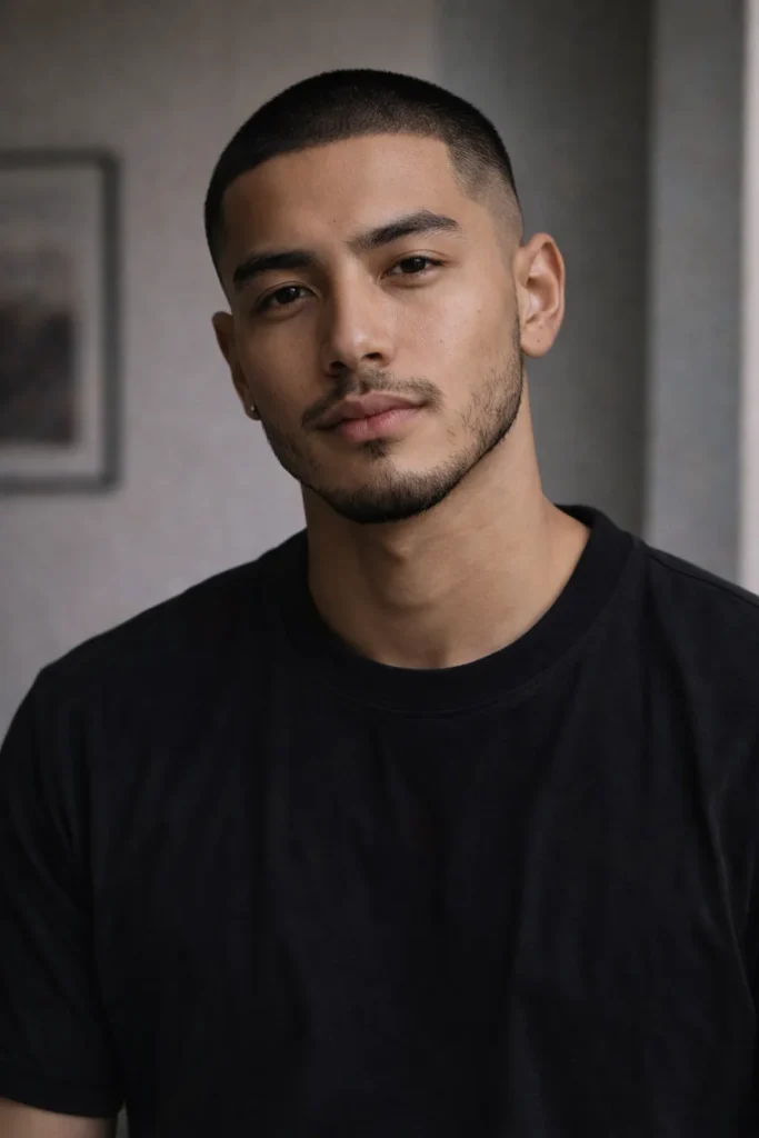 Buzz Cut with Light Stubble