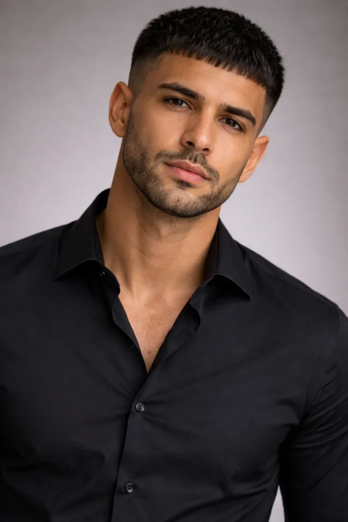 Caesar Crop with Defined Fringe