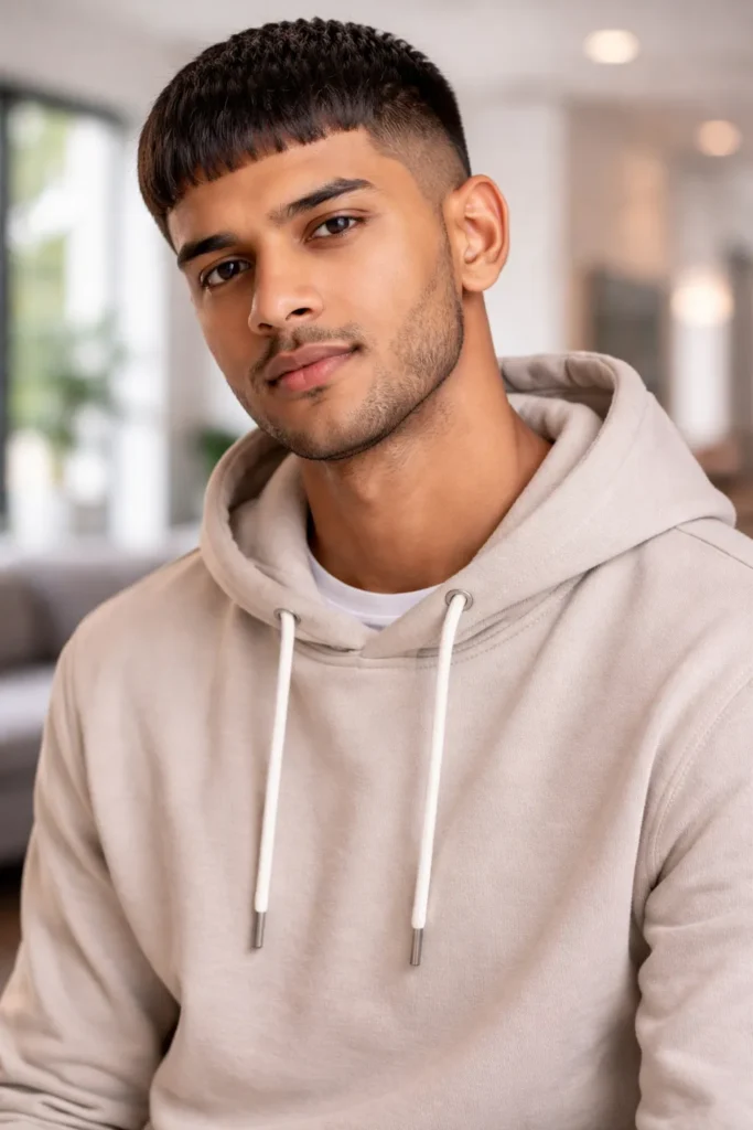 Caesar Cut + Minimal Beard