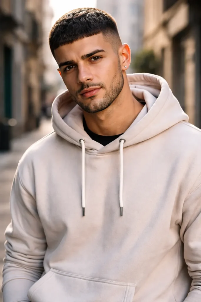 Caesar Cut with Fade