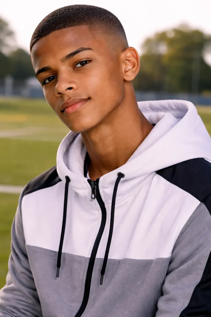 Clean Buzz Cut with Low Fade