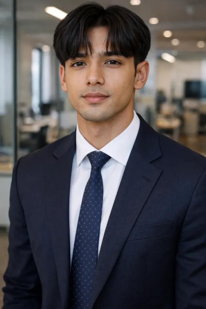 Clean Taper Curtain Bangs