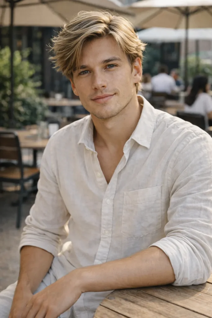 Dark Blonde Medium Layers with Soft Flow