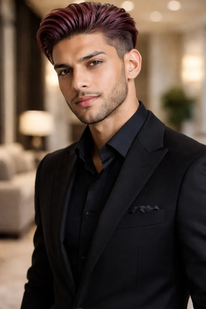 Deep Rose Slick Undercut