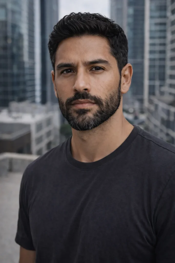 Defined Jawline Medium Beard