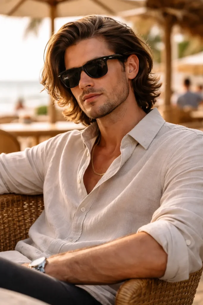 Ear-Length Push-Back Cut