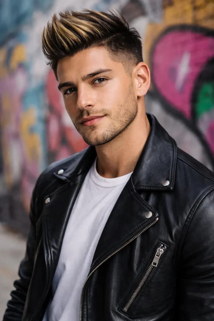 Faux Hawk with Honey Blonde Highlights