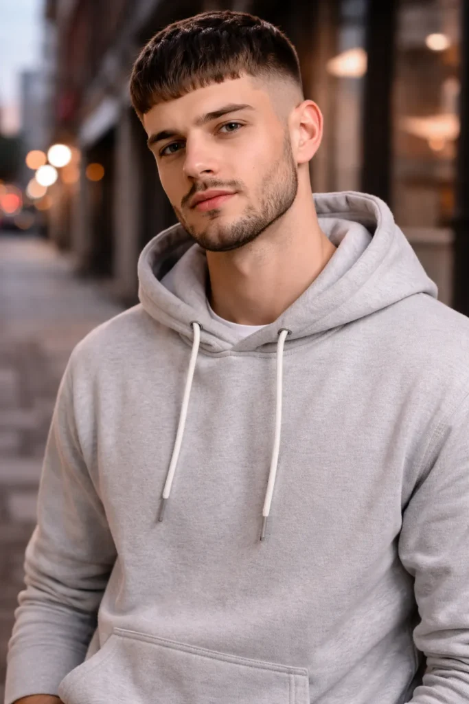 French Crop + Fade Beard Blend