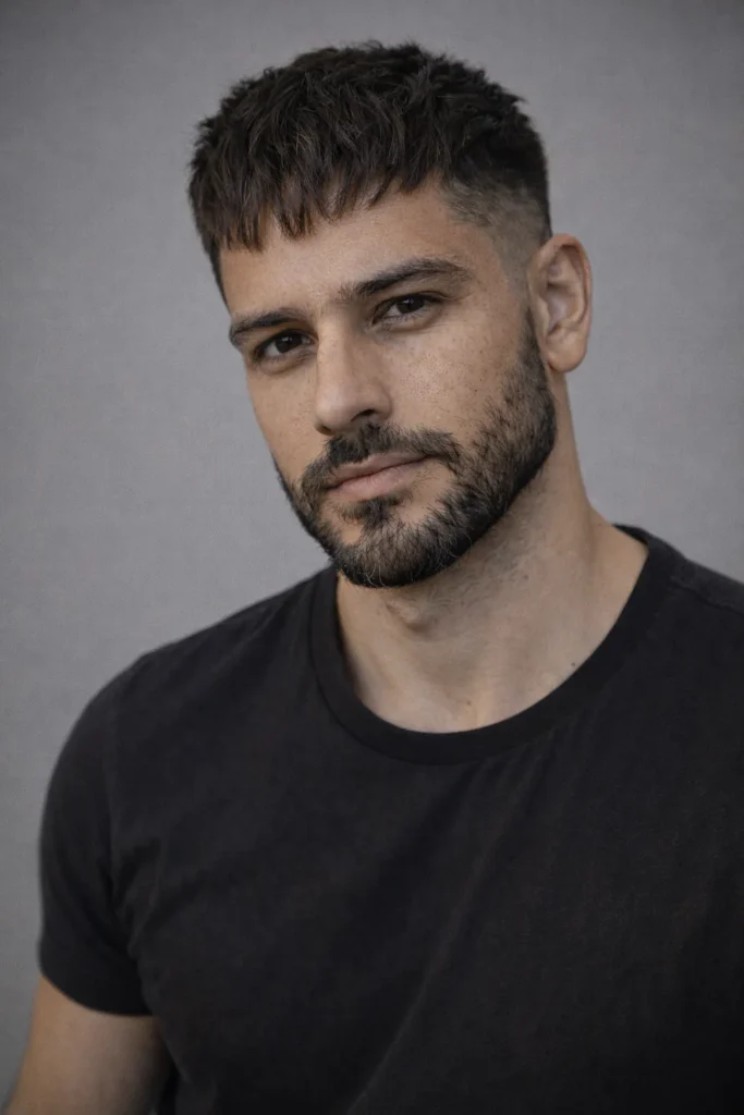 French Crop with Torn Texture