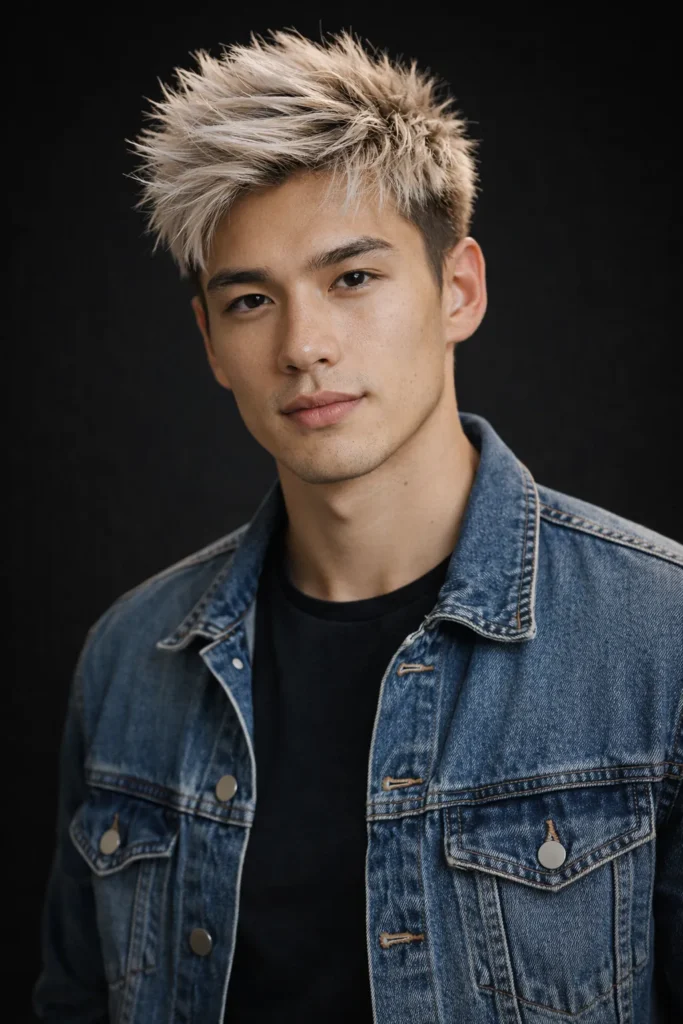 Frosted Blonde Spikes with Structured Shape