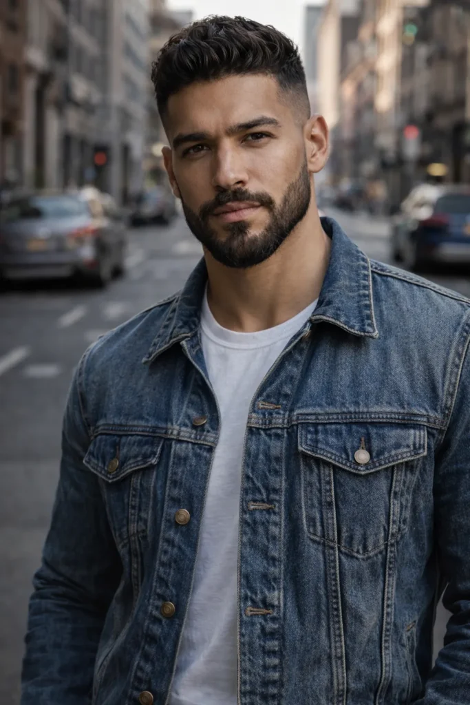 Heavy Stubble Gradient Beard