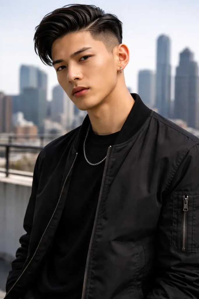 High Fade Clean Comb Over