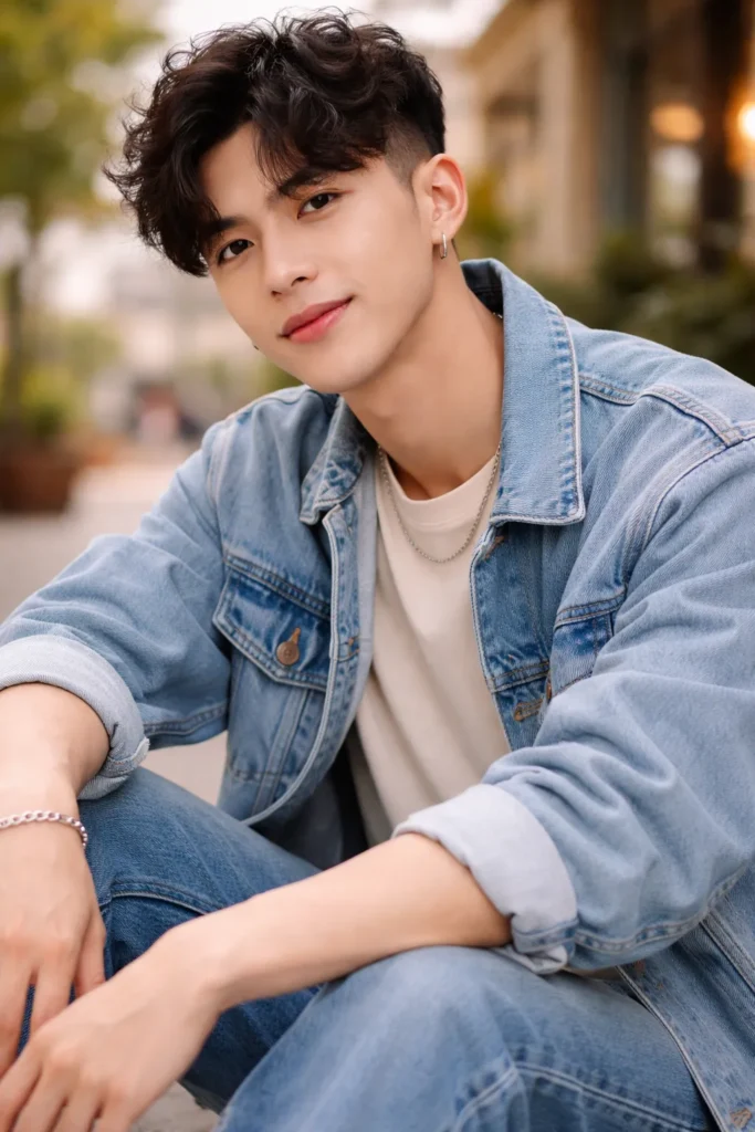 High Fade with Curls