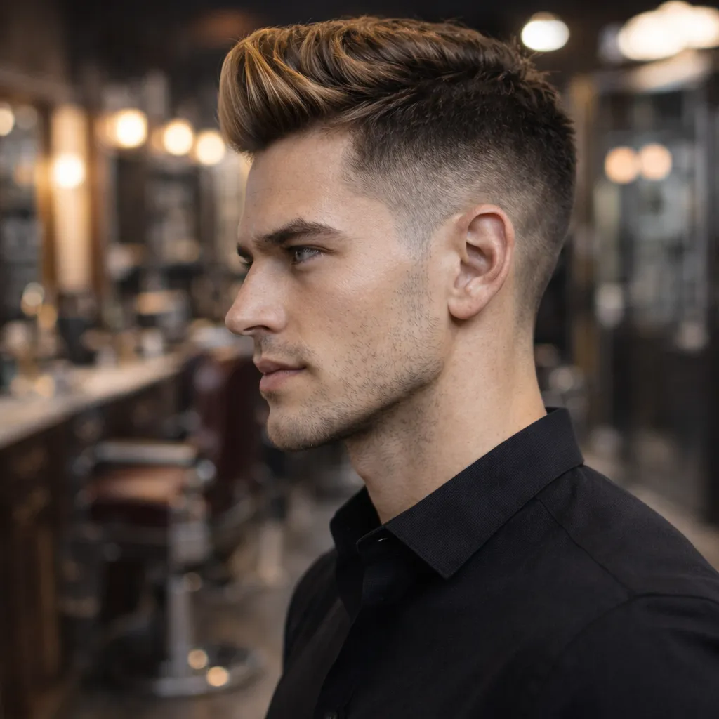 Honey Blonde Micro Highlight Pompadour