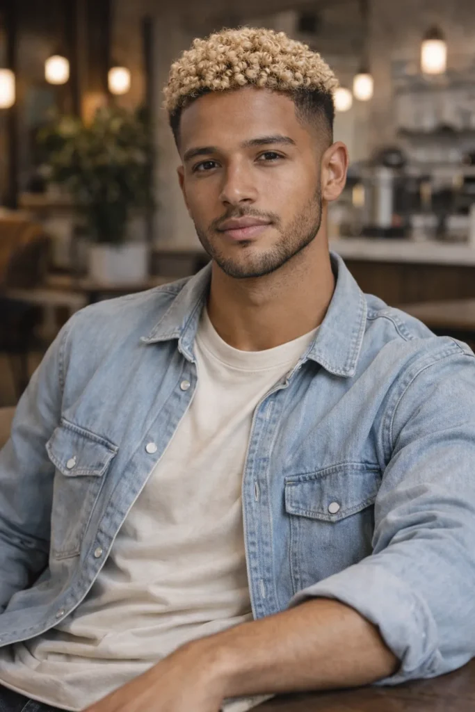 Honey Blonde Taper Cut with Soft Texture