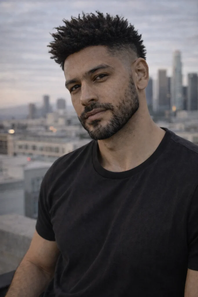 Layered Burst Fade with Textured Top