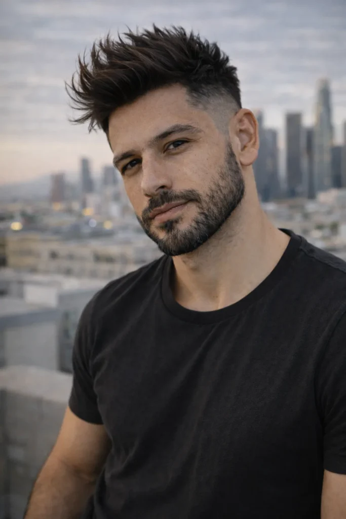 Layered Faux Hawk with Tapered Sides