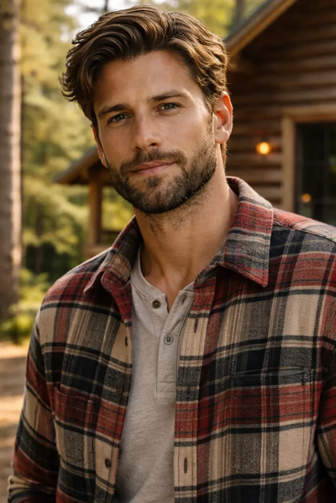 Layered Full Beard with Natural Flow