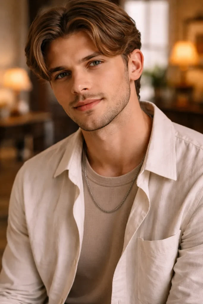 Light Brown Curtain Hair