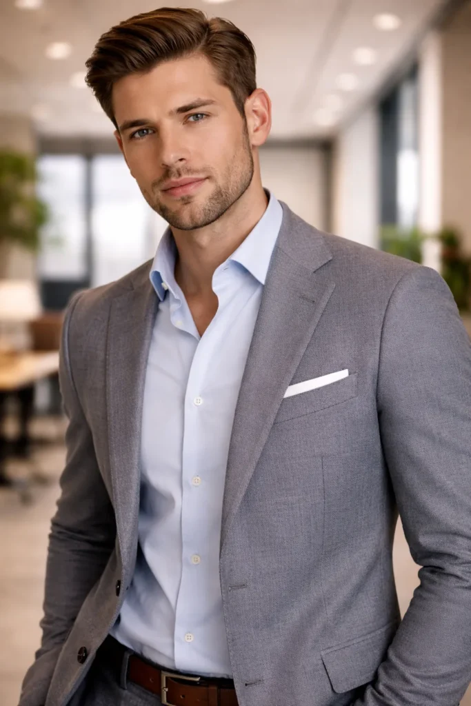 Light Brown Side Part