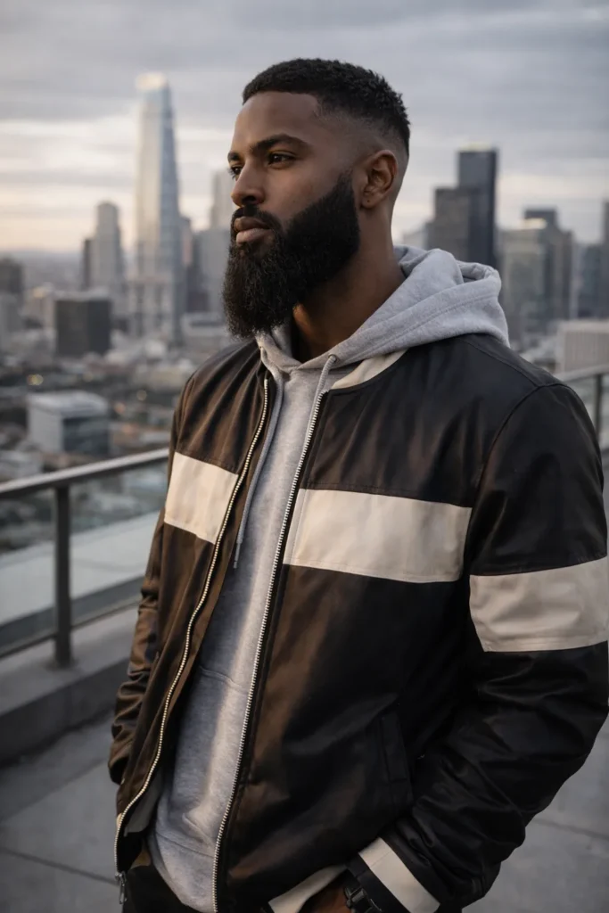 Long Beard with Fade Haircut