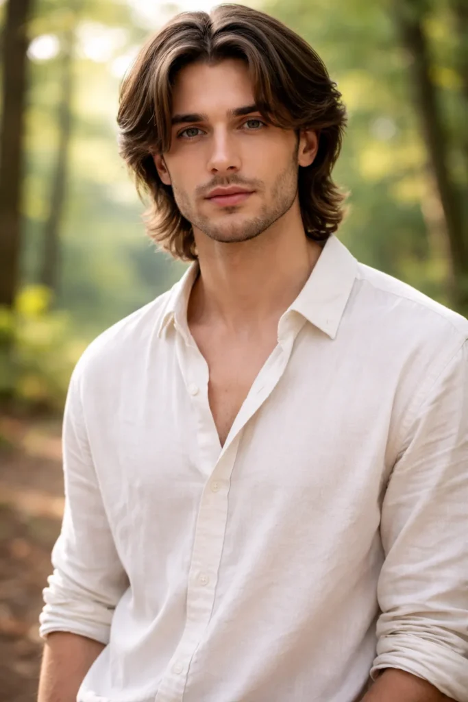 Long Flowing Curtain Bangs