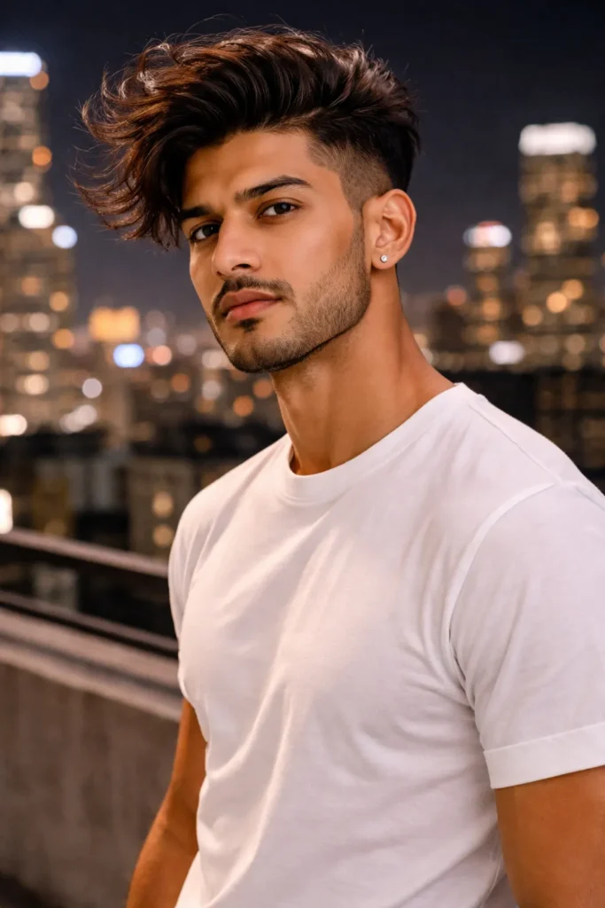 Long Top Chaos Cut with Clean Undercut