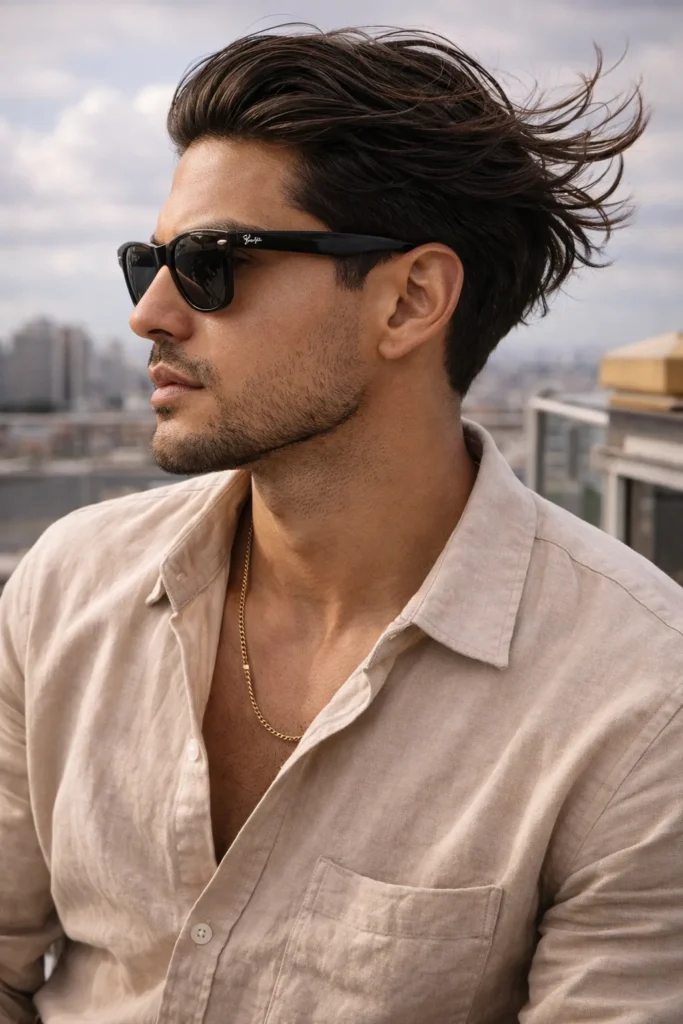 Loose Slick-Back (Wind-Styled)