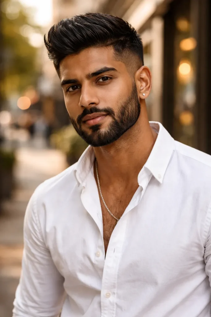 Low Fade + Full Thick Beard