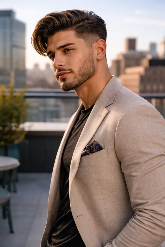 Low Fade + Loose Side Wave