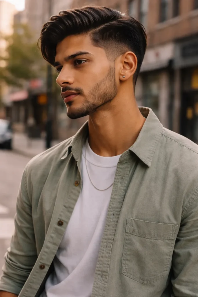 Low Fade Textured Comb Over