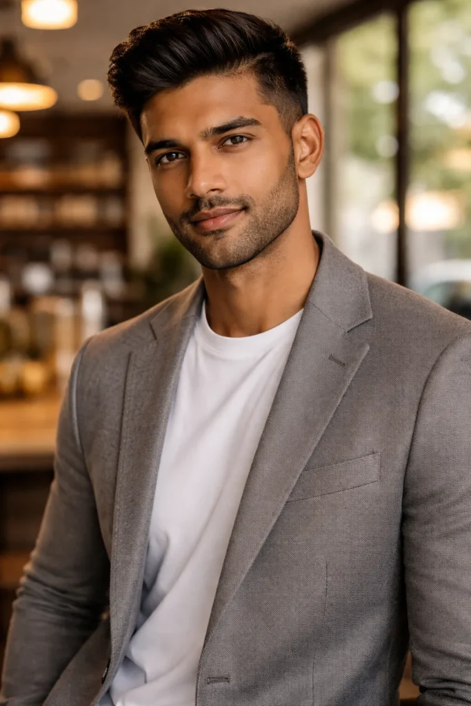 Low Fade with Modern Quiff