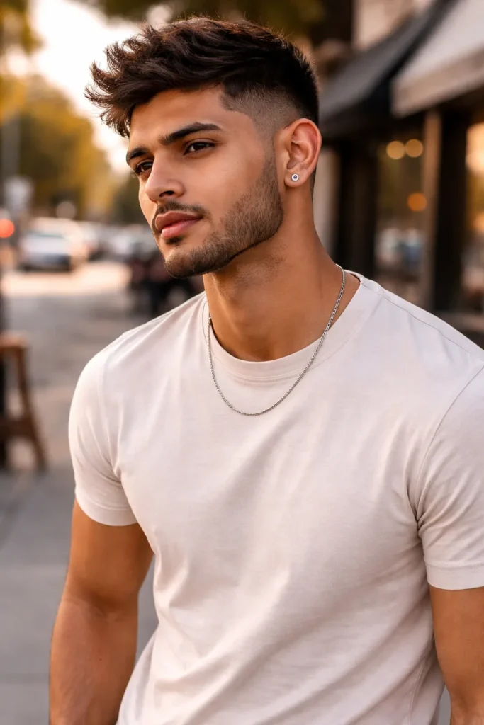 Low Skin Fade with Textured Top