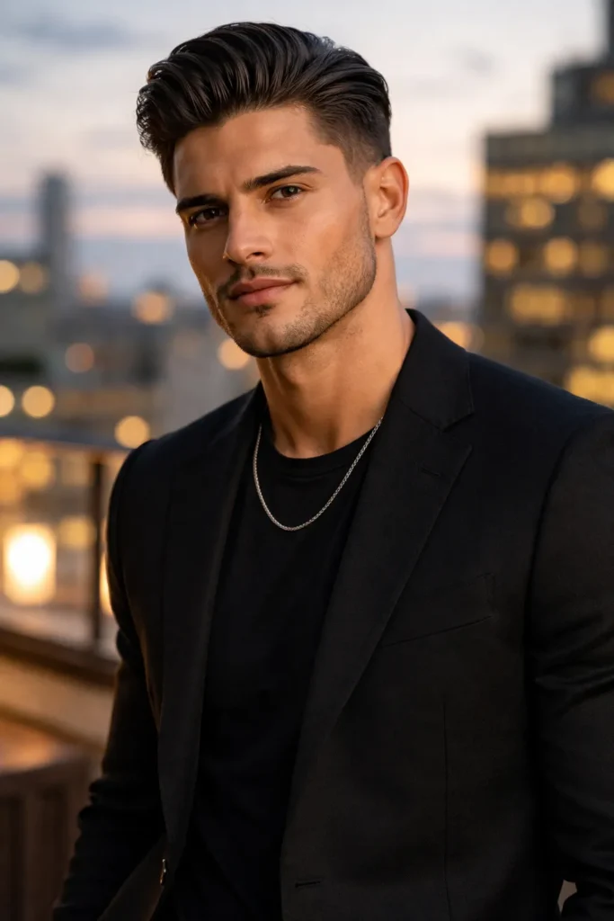 Matte Slick-Back with Shadow Undercut