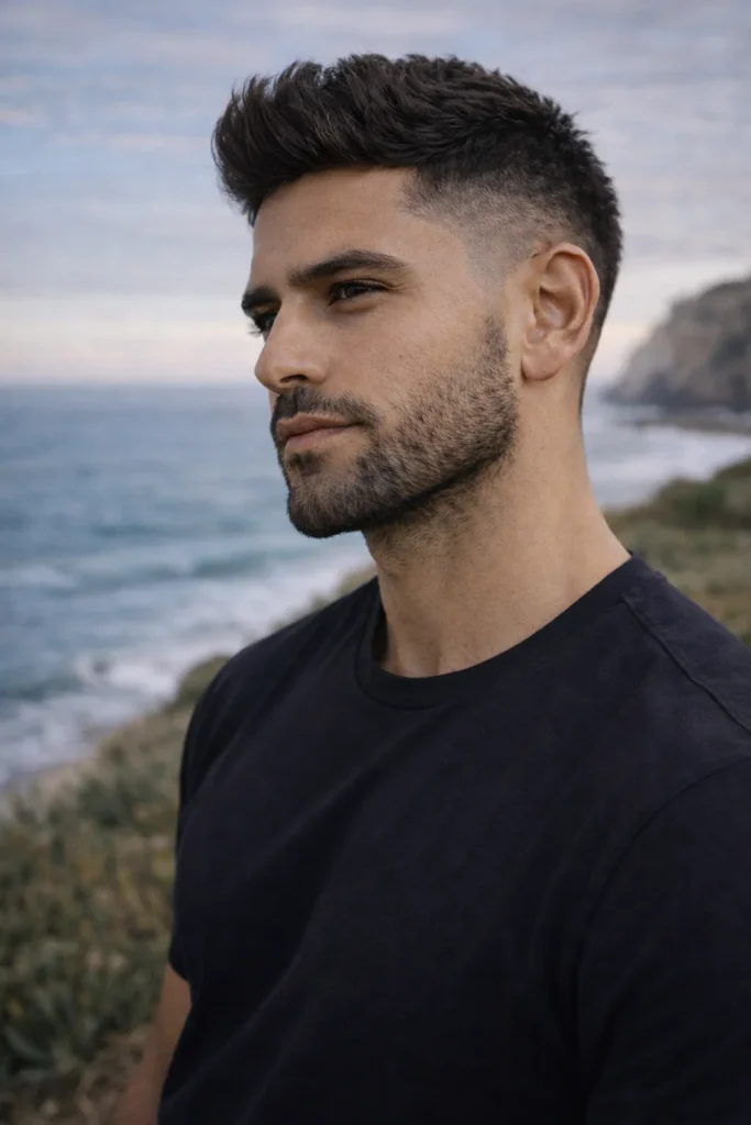 Medium Beard Length with Side Growth Pattern