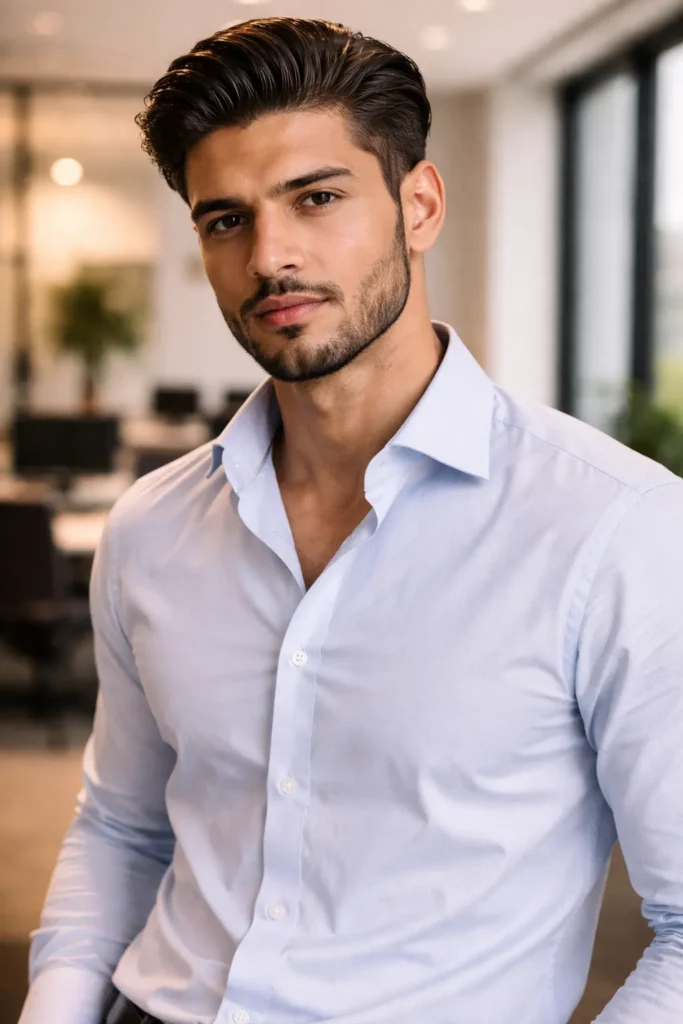 Medium Slick-Back with Broken Texture