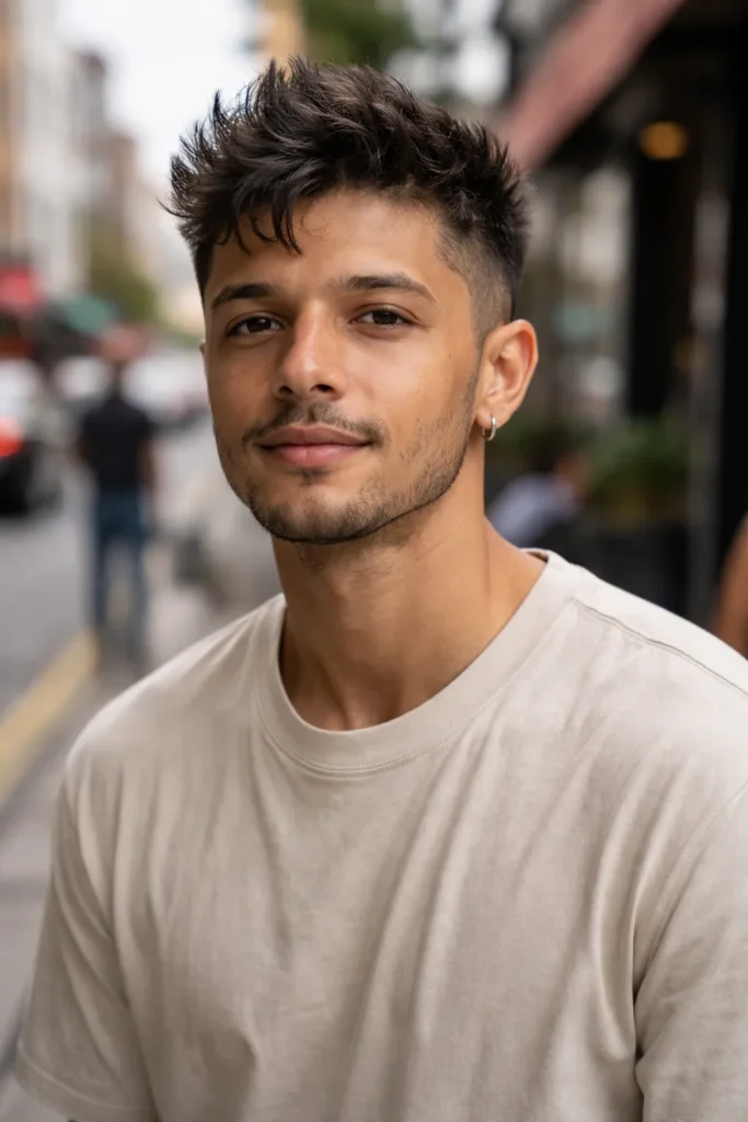 Modern Faux Hawk + Mid Taper Fade